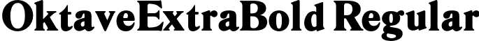 OktaveExtraBold Regular font - OktaveExtraBold.otf