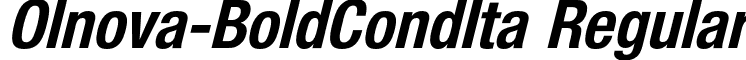 Olnova-BoldCondIta Regular font - Olnova-BoldCondIta.otf