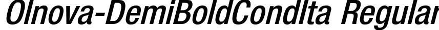 Olnova-DemiBoldCondIta Regular font - Olnova-DemiBoldCondIta.otf