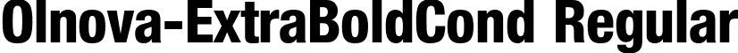 Olnova-ExtraBoldCond Regular font - Olnova-ExtraBoldCond.otf