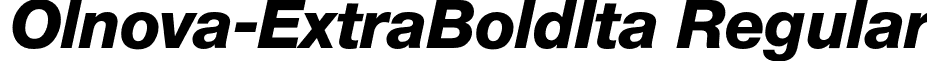 Olnova-ExtraBoldIta Regular font - Olnova-ExtraBoldIta.otf