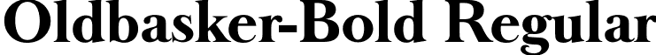 Oldbasker-Bold Regular font - Oldbasker-Bold.otf