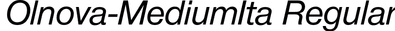 Olnova-MediumIta Regular font - Olnova-MediumIta.otf