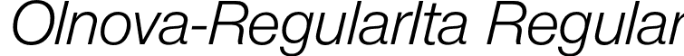 Olnova-RegularIta Regular font - Olnova-RegularIta.otf