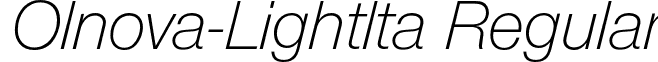 Olnova-LightIta Regular font - Olnova-LightIta.otf