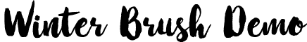 Winter Brush Demo font - Winter_Brush_-_Demo.otf