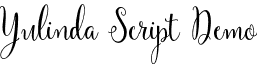 Yulinda Script Demo font - Yulinda_Script_Demo.otf