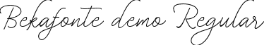 Bekafonte demo Regular font - bekafonte_demo.otf