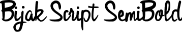Bijak Script SemiBold font - Bijak.ttf