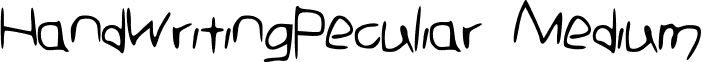 HandWritingPeculiar Medium font - Hand_Writing_Peculiar.ttf