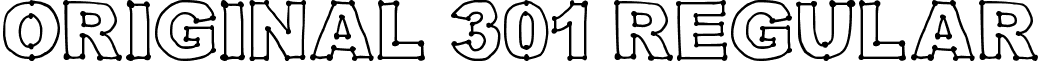 Original 301 Regular font - Original_301.ttf