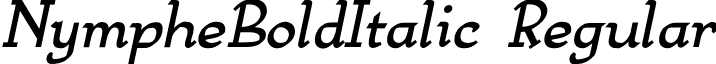 NympheBoldItalic Regular font - NympheBoldItalic.otf