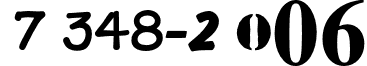 Numerics P06 font - NumericsP06.otf