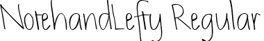 NotehandLefty Regular font - NotehandLefty_Regular.ttf