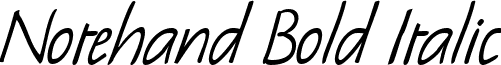Notehand Bold Italic font - Notehand_Bold_Italic.ttf