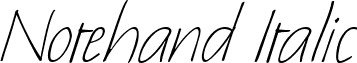 Notehand Italic font - Notehand_Italic.ttf