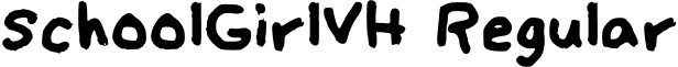 SchoolGirlVH Regular font - SchoolGirlVH.ttf