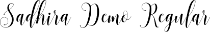 Sadhira Demo Regular font - Sadhira_Script_Demo.otf