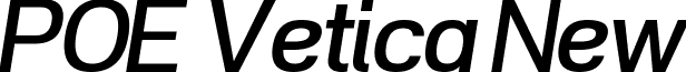 POE Vetica New font - POE Vetica New Medium Italic.ttf