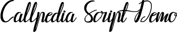 Callpedia Script Demo font - CallpediaScriptDemo.ttf