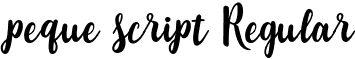 peque script Regular font - peque_script_Demo.otf