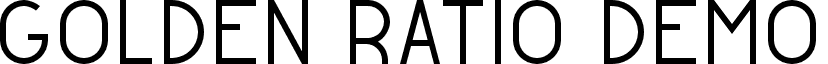 Golden Ratio Demo font - GoldenRatio-Demo.otf