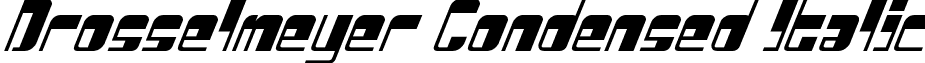 Drosselmeyer Condensed Italic font - drosselmeyercondital.ttf