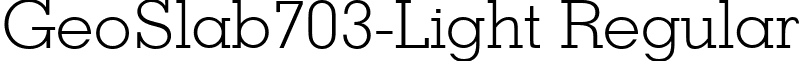 GeoSlab703-Light Regular font - unicode.geoslabl.ttf