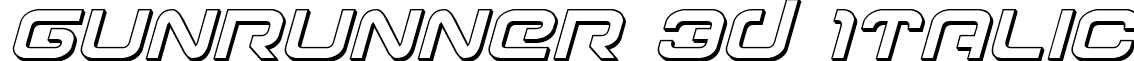 Gunrunner 3D Italic font - gunrunner3dital.ttf