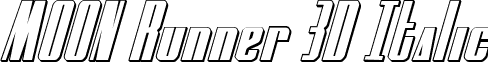 MOON Runner 3D Italic font - moonrunner3dital.ttf