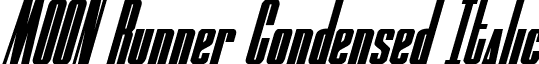 MOON Runner Condensed Italic font - moonrunnercondital.ttf