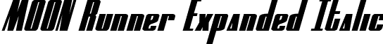 MOON Runner Expanded Italic font - moonrunnerexpandital.ttf