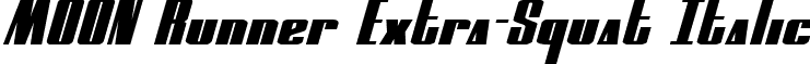 MOON Runner Extra-Squat Italic font - moonrunnerextrasquatital.ttf