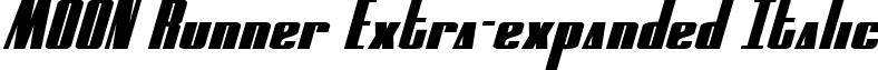MOON Runner Extra-expanded Italic font - moonrunnerextraexpandital.ttf