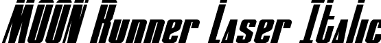 MOON Runner Laser Italic font - moonrunnerlaserital.ttf