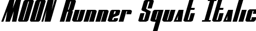 MOON Runner Squat Italic font - moonrunnersquatital.ttf