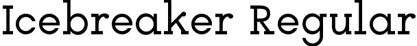 Icebreaker Regular font - Icebreaker.otf