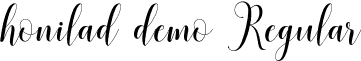 honilad demo Regular font - honilad_script_demo.otf