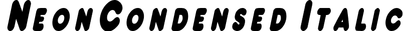 NeonCondensed Italic font - NeonCondensed_Italic.ttf