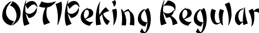 OPTIPeking Regular font - OPTIPeking.otf