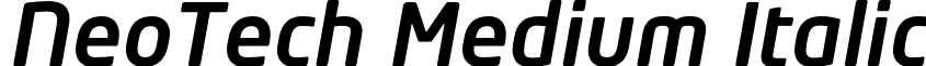 NeoTech Medium Italic font - NeoTech_Medium_Italic.otf