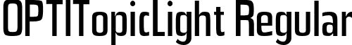 OPTITopicLight Regular font - OPTITopicLight-Light.otf