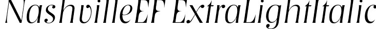 NashvilleEF ExtraLightItalic font - NashvilleEF-ExtraLightItalic.otf