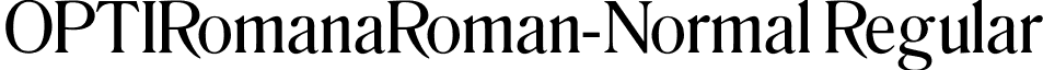 OPTIRomanaRoman-Normal Regular font - OPTIRomanaRoman-Normal.otf