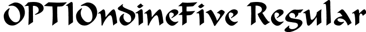 OPTIOndineFive Regular font - OPTIOndineFive.otf