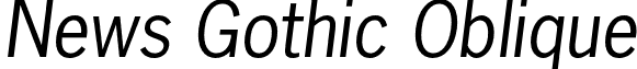 News Gothic Oblique font - NewsGothic-Oblique.otf