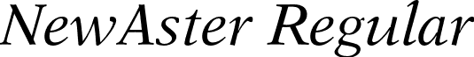 NewAster Regular font - NewAster-Italic.otf