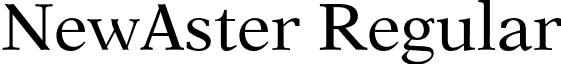 NewAster Regular font - NewAster.otf