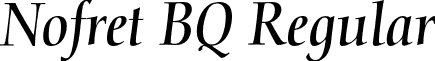 Nofret BQ Regular font - NofretBQ-Italic.otf