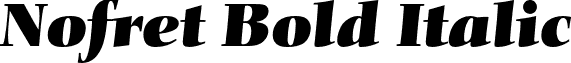 Nofret Bold Italic font - Nofret-BoldItalic.otf